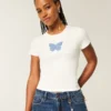 Butterfly Graphic Baby Tee
