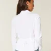 Button-Through Poplin Shirt