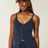 Button-Through Sweater Tank