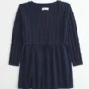 Cable-Knit Babydoll Sweater