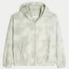 Camo Zip-Up Windbreaker Jacket