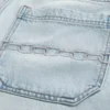 Chain Embroidery Baggy Denim Shorts