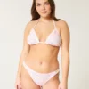 Crochet-Style Mixed High-Leg Cheeky Bikini Bottom