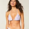 Crochet-Style Trim Triangle Bikini Top