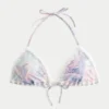 Crochet-Style Trim Triangle Bikini Top