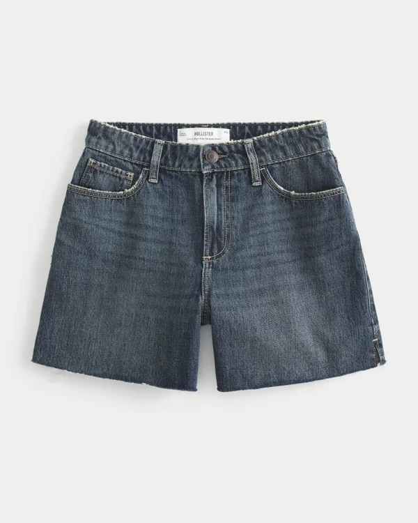 Curvy High-Rise Dark Wash Relaxed Denim Shorts 5″ Curvy High-Rise Dark Wash Relaxed Denim Shorts 5″