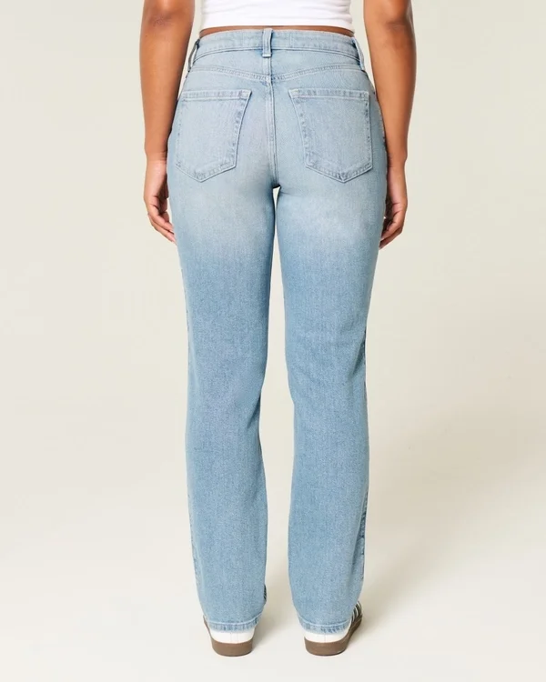 Curvy High-Rise Distressed Light Wash Straight Jeans Curvy High-Rise Distressed Light Wash Straight Jeans