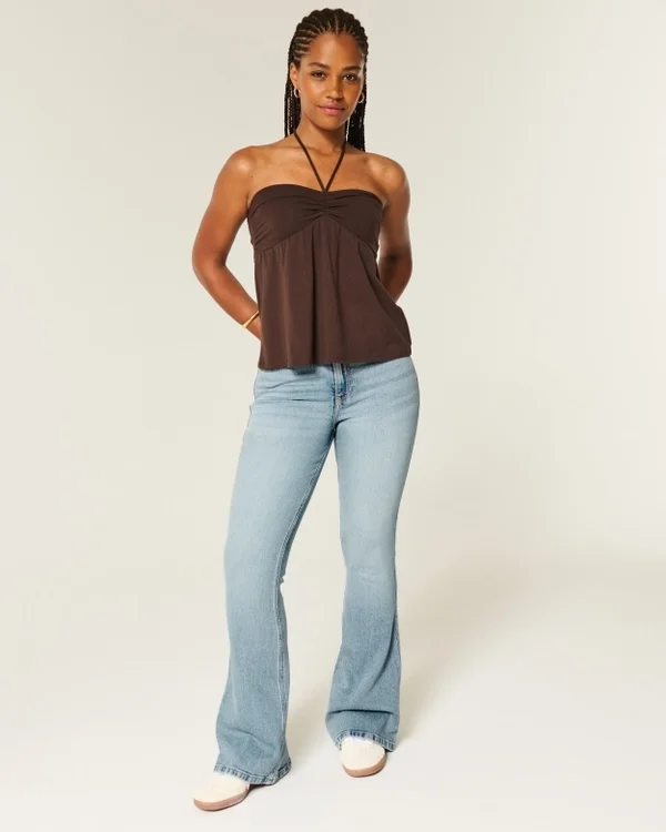 Curvy High-Rise Medium Wash Flare Jeans Curvy High-Rise Medium Wash Flare Jeans