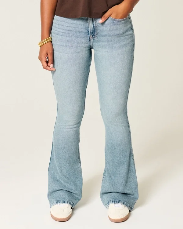 Curvy High-Rise Medium Wash Flare Jeans Curvy High-Rise Medium Wash Flare Jeans