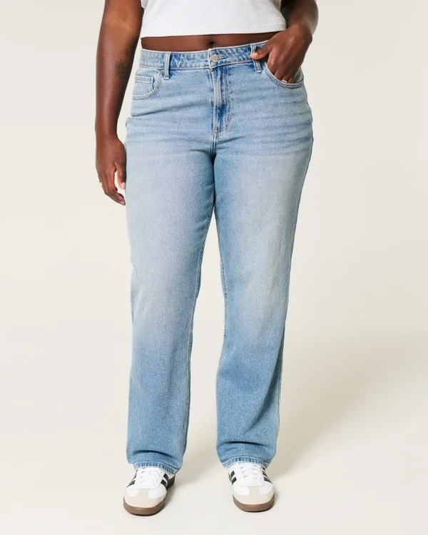 Curvy High-Rise Medium Wash Straight Jeans Curvy High-Rise Medium Wash Straight Jeans