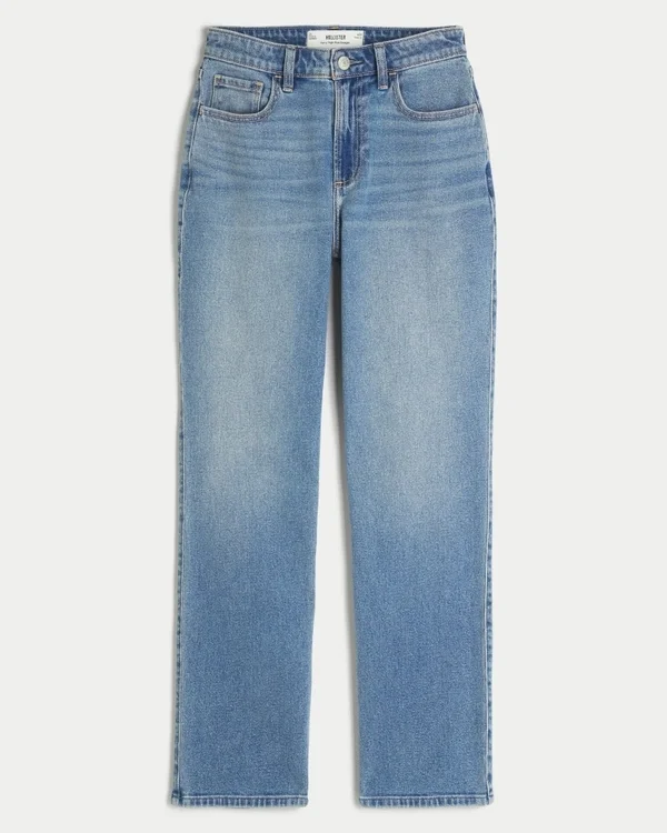 Curvy High-Rise Medium Wash Straight Jeans Curvy High-Rise Medium Wash Straight Jeans