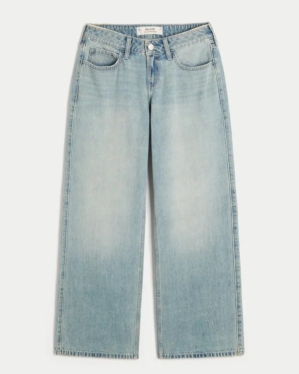 Curvy Low-Rise Light Wash Baggy Jeans Curvy Low-Rise Light Wash Baggy Jeans