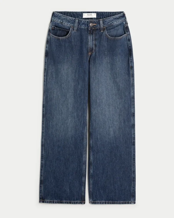 Curvy Mid-Rise Dark Wash Baggy Jeans Curvy Mid-Rise Dark Wash Baggy Jeans