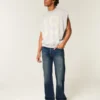 Dark Wash Relaxed Bootcut Jeans