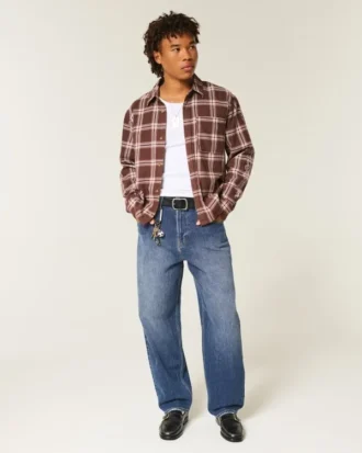 Dark Wash Skater Baggy Jeans