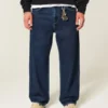 Dark Wash Skater Baggy Jeans
