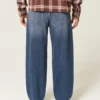 Dark Wash Skater Baggy Jeans