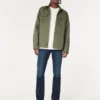 Dark Wash Slim Straight Jeans
