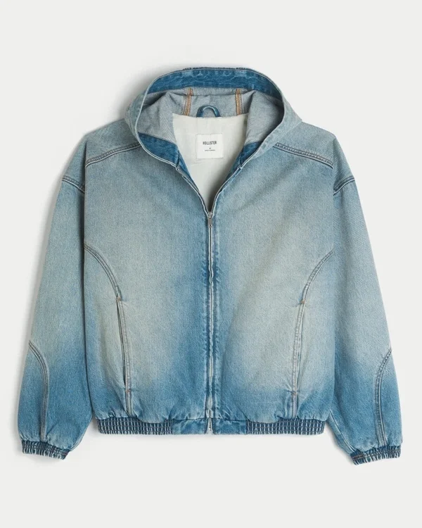 Denim Zip-Up Skater Jacket Denim Zip-Up Skater Jacket