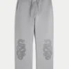 Double Snake Graphic Baggy Sweatpants