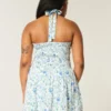 Drop Waist Halter Mini Dress