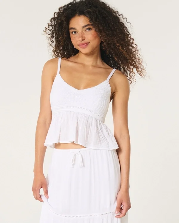 Easy Crochet-Style Babydoll Top Easy Crochet-Style Babydoll Top