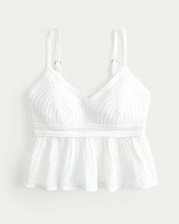 Easy Crochet-Style Babydoll Top Easy Crochet-Style Babydoll Top