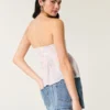Easy Crochet-Style Fabric Mix Strapless Top