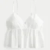Easy Embroidered Shine Babydoll Top
