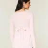 Easy Lace Trim Long-Sleeve Babydoll Top