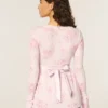 Easy Long-Sleeve Wrap-Front Babydoll Top