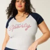 Easy Notch-Neck Sweet ‘n Sporty Graphic Baby Tee