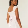 Easy Satin Tie Babydoll Top