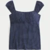 Easy Satin Tie Babydoll Top