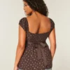 Easy Satin Tie Babydoll Top