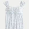 Easy Satin Tie Babydoll Top