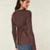 Easy Tie-Back Henley Babydoll Top