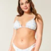 Embellished Triangle Bikini Top