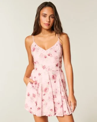 Embroidered Mini Dress