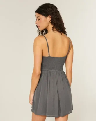 Embroidered Mini Dress