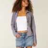 Embroidered Star Pocket Denim Mini Skort
