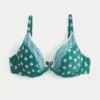 Embroidered Stitch Plunge Underwire Bikini Top