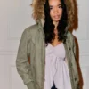 Faux Fur-Lined Bomber Jacket
