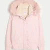 Faux Fur-Lined Bomber Jacket