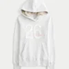 Faux Fur-Lined Hood Graphic Hoodie