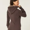 Faux Fur-Lined Hood Graphic Hoodie