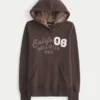 Faux Fur-Lined Hood Graphic Hoodie
