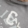 Faux Fur-Lined Hood Graphic Hoodie