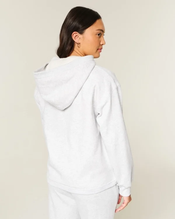 Faux Fur-Lined No-Close Fleece Cardigan Faux Fur-Lined No-Close Fleece Cardigan