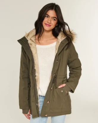 Faux Fur-Lined Parka